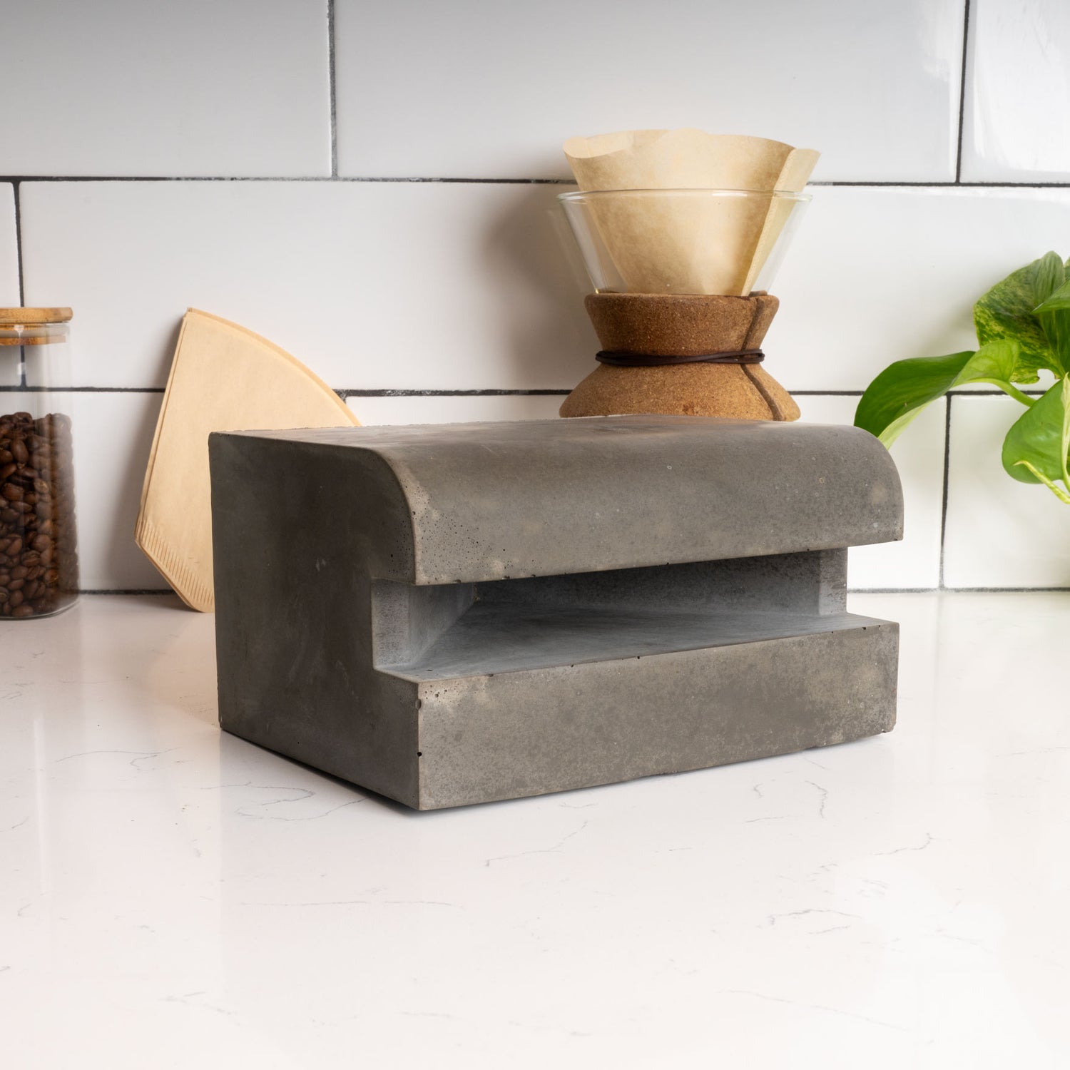Coffee Filter Holder Made Of Concrete