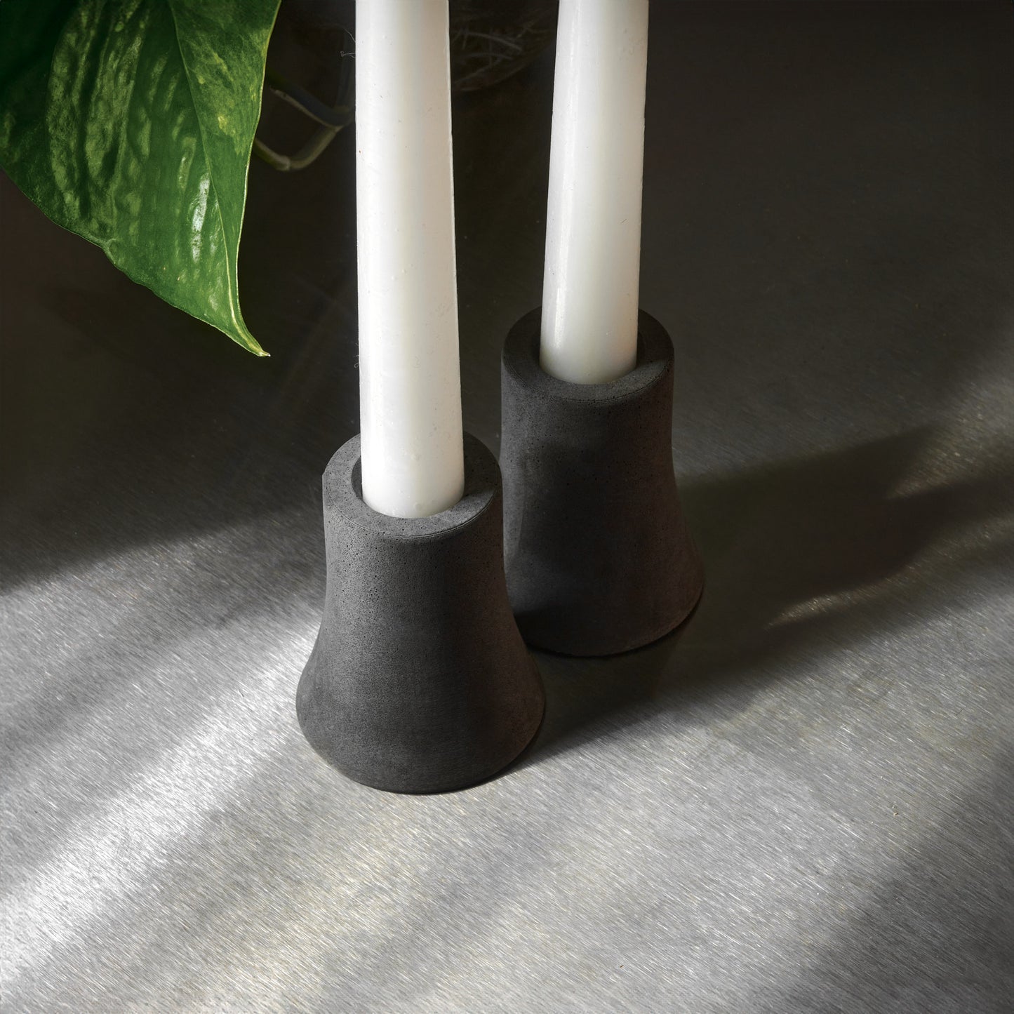 Gray Candle Stick Holders